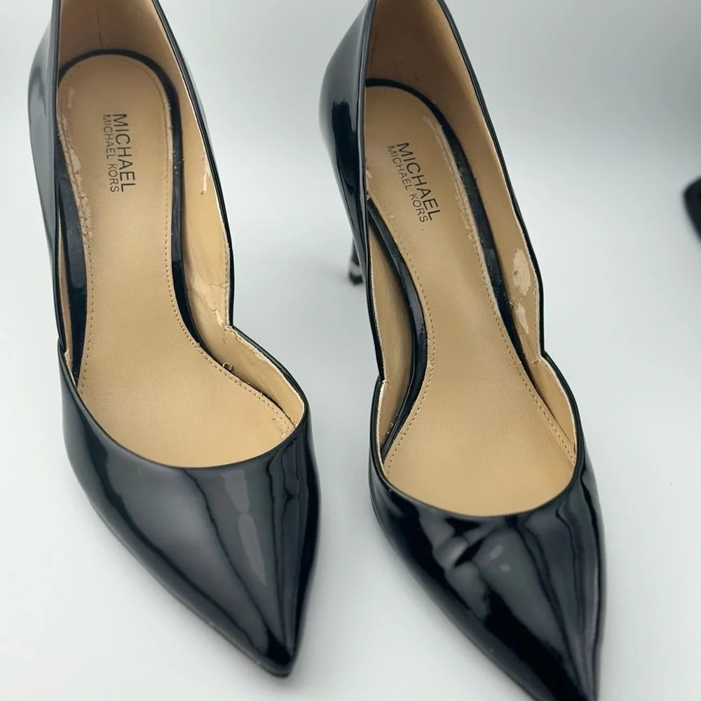 Michael Kors Black Patent Leather Pointed-Toe Heels